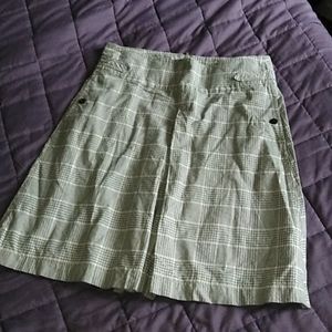 MNG by Mango Plaid Skirt No Slit Inverted Pleat 8